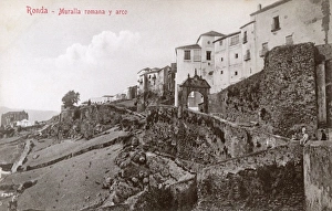 Andalucia Collection: Ronda, Spain - Roman Wall and arch gateway