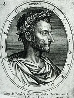 Poets Prints: RONSARD, Pierre de (1524-1585). French poet