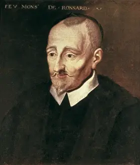 1585 Prints: RONSARD, Pierre de (1524-1585). French poet. Oil