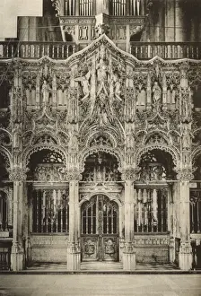 Diksmuide Prints: Rood screen in parish church, Dixmude (Diksmuide), Belgium