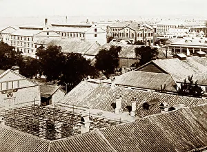 A rooftop panorama of Tianjin, China, in 1900