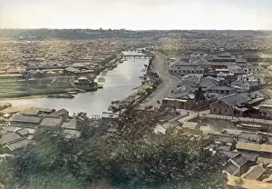 Rooftop view of Yokohama, Japan, circa 1880