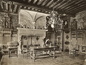 Panelled Gallery: Room in Beauvoorde Castle, Wulveringhem, Belgium