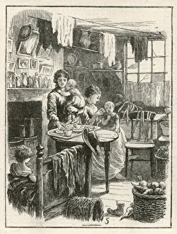 Slums Prints: One Room / Slums / 1872