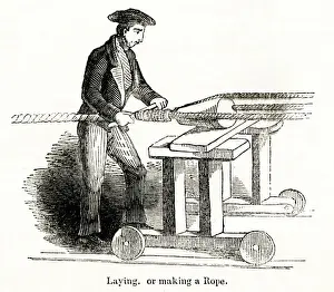 Winding Prints: Rope laying at a rope and sail cloth factory, East London