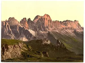 Tyrol Prints: Rosengarten Group from Schlern, Tyrol, Austro-Hungary
