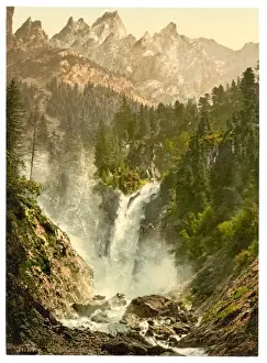Oberland Prints: Rosenlaui, with Weissbach and Englehorner, Bernese Oberland