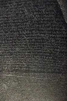 The Rosetta Stone. Demotic and Greek scripture