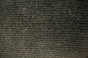 The Rosetta Stone. Demotic scripture