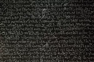 Inscribed Gallery: The Rosetta Stone. Demotic scripture