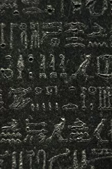 Inscribed Gallery: The Rosetta Stone. Hieroglyphic scripture