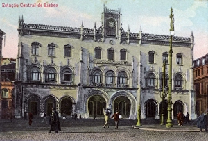 Images Dated 19th August 2016: Rossio Square, Lisbon, Portugal - Central Station