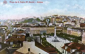 Praca Prints: Rossio Square, Lisbon, Portugal (Praca de D. Pedro IV)
