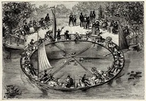 Images Dated 12th March 2019: Rotary boat at Woodwards Garden, San Francisco 1886
