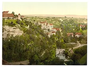 Rothenburg Prints: Rothenburg baths, Rothenburg (i. e. ob der Tauber), Bavaria