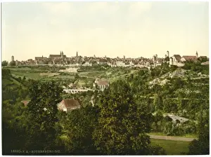 Rothenburg Prints: Rothenburg (i. e. ob der Tauber), general view, Bavaria, Ger