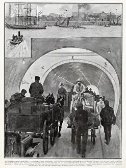Tunnels Prints: Rotherhithe Tunnel, connecting Limehouse in the London Borough of Tower Hamlets