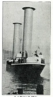 Cylinders Prints: Rotor ship, designed by Flettner, German engineer