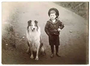 Rough Collie and Boy