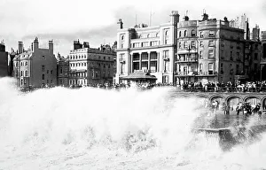 Blackpool Prints: A rough sea at Blackpool