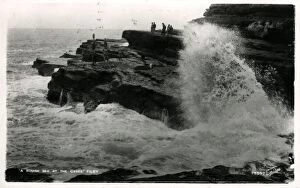 Filey Gallery: Rough Sea at the Caves, Filey, Yorkshire