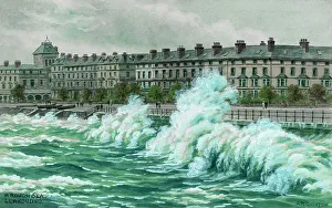 Rough sea at Llandudno, Conwy, North Wales