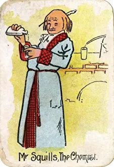 Pharmacy Prints: The Round Game of Happy Families, Mr. Squills