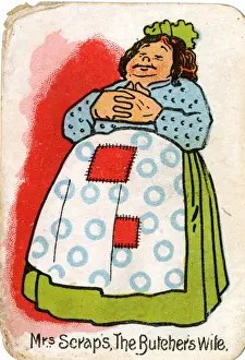 Patched Prints: The Round Game of Happy Families, Mrs Scraps