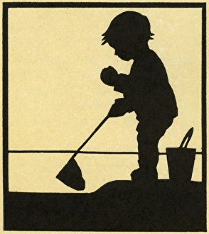 Angling Gallery: The Round Pond angler in silhouette