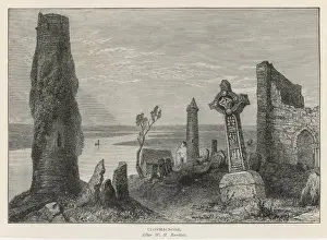 Clonmacnoise Prints: Round Tower, Clonmacnoise