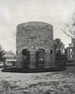 Rhode Prints: Round Tower, Touro Park, Newport, Rhode Island, USA