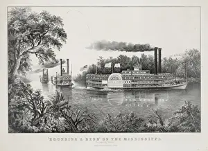 Parting Prints: Rounding a bend on the Mississippi: the parting salute