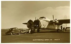 Rover P4 Vintage Car boarding an Aeroplane
