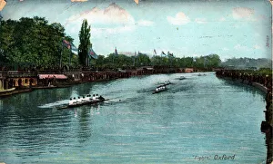Rowing Eights on the River, Oxford, Oxfordshire