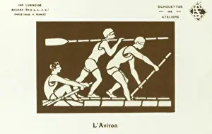Glow Prints: Rowing - getting into the boat