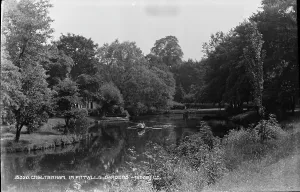 Pittville Prints: Rowing in Pittville Gardens