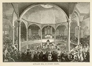 Images Dated 10th October 2007: Rowland Hill preaching in Surrey Chapel, London