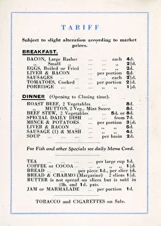 Rowton House, Birmingham Tariff