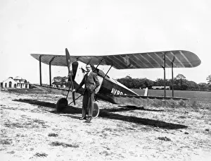 Avro Prints: Roy Chadwick with the first, short-lived Avro 534 Baby proto