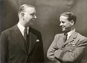 Investiture Collection: Roy Chadwick, left, and Wg Cdr Guy Gibson