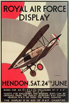 Royal Aeronautical Society Gallery: Royal Air Force Display Poster, Hendon