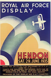 Images Dated 23rd May 2012: Royal Air Force Display Poster, Hendon