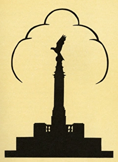 The Royal Air Force Memorial in silhouette The Royal Air Force Memorial in silhouette