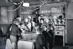Stir Prints: Royal Albert Orphanage, Bagshot, Surrey - cooking in kitchen