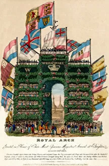 Images Dated 16th August 2021: Royal Arch, Brighton, erected for royal visit