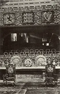 Thrones Prints: Royal Box, Westminster Abbey, London - George V Coronation
