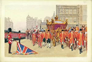 Pageantry Collection: Royal Carriage and soldiers London Pageantry