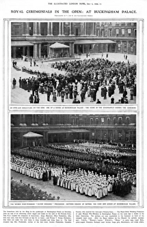 Royal ceremonials in the open: at Buckingham Palace, 1918 Royal ceremonials in the open: at Buckingham Palace, 1918