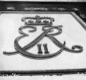 Royal cipher of Elizabeth II at Carlsberg Breweries in Denma