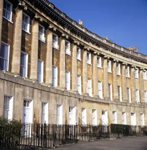 Greeley Prints: Royal Crescent, Bath, Avon. Designed by the architect John Wood, the Younger and built